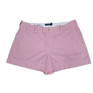 Polo Ralph Lauren Pink Seersucker Shorts Womens Size 14 Cotton Preppy